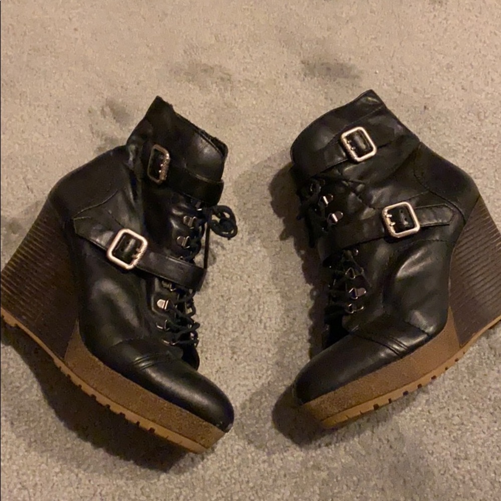 Black Wedge Winter/Fall Boots